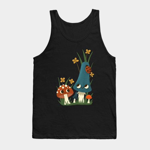 Mushroom Friends in the Forest Tank Top by KristaElvey